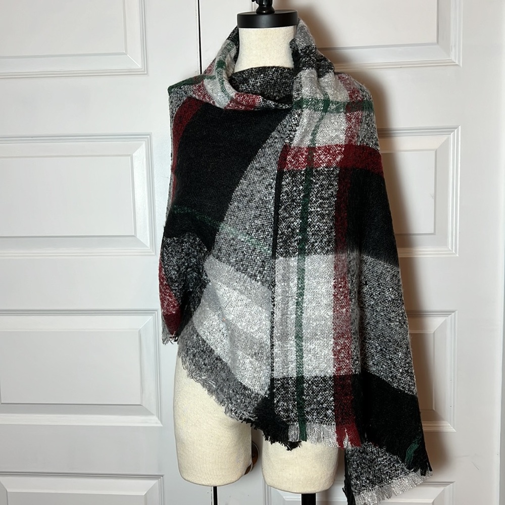 Soft Fringed Wrap or Scarf